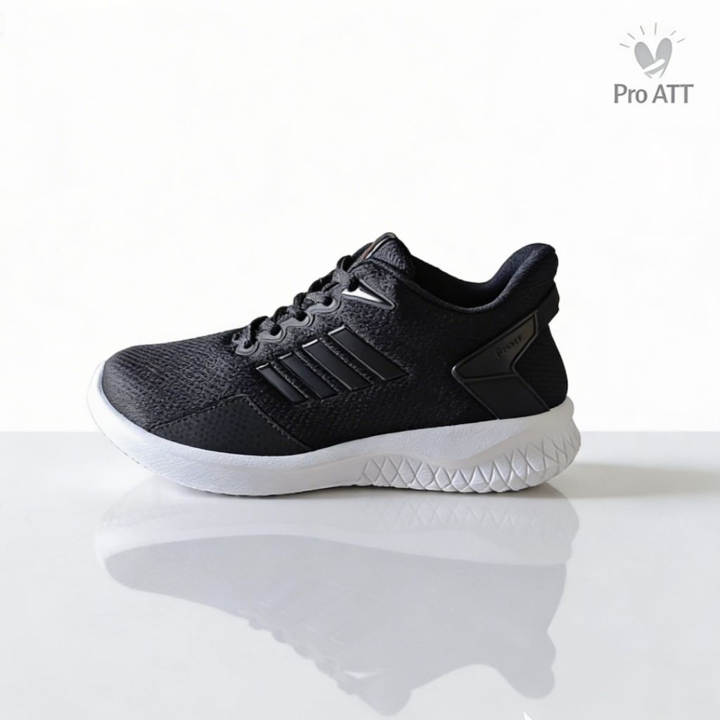 Sepatu Sekolah SMP Sneakers Pro ATT Hitam Putih PI 600