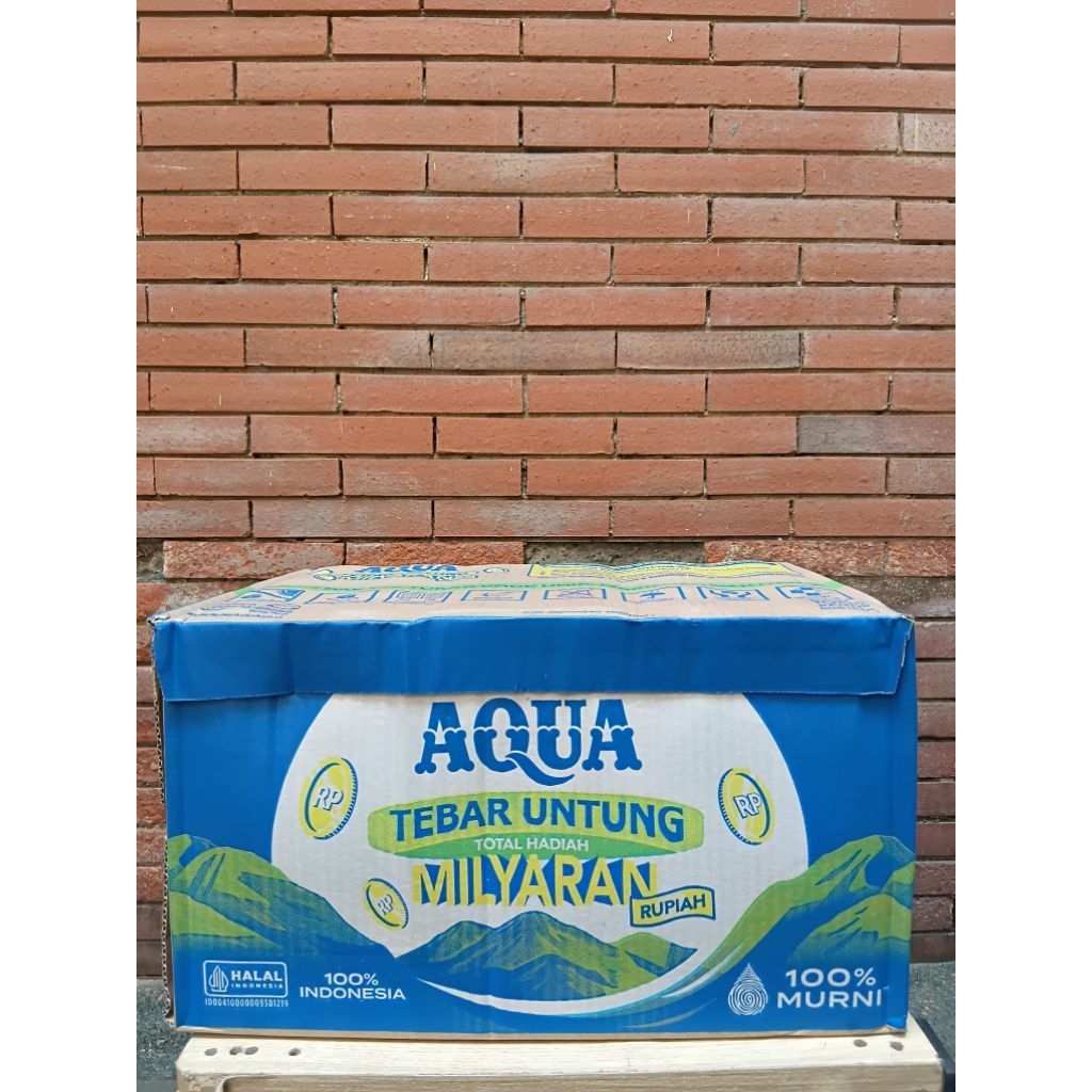 Aqua Air Mineral 600ml Isi 24 Botol 1 Dus