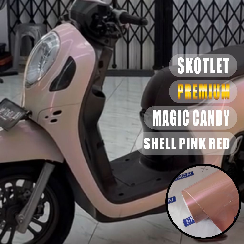 Stiker Skotlet Magic Candy Shell Pink Magic Red Scotlite Magic Candy Shell Pink Magic Red [METERAN]