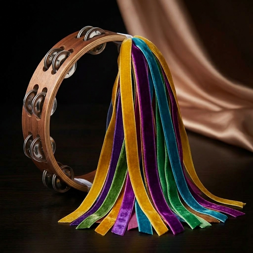 Tasel Tamborin Pita Bludru Tebal Gereja Aksesoris Rumbai Rebana