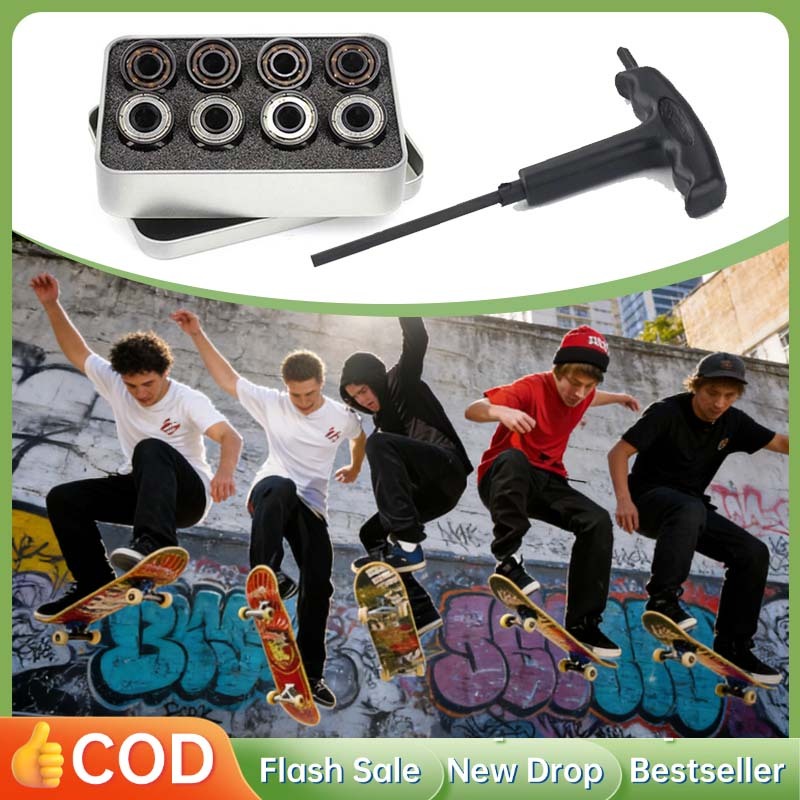 16pcs Laher Sepatu Roda Bearing Sepatu Roda Bearing Skateboard Bearing Keramik Sepatu Roda 3 Aksesor