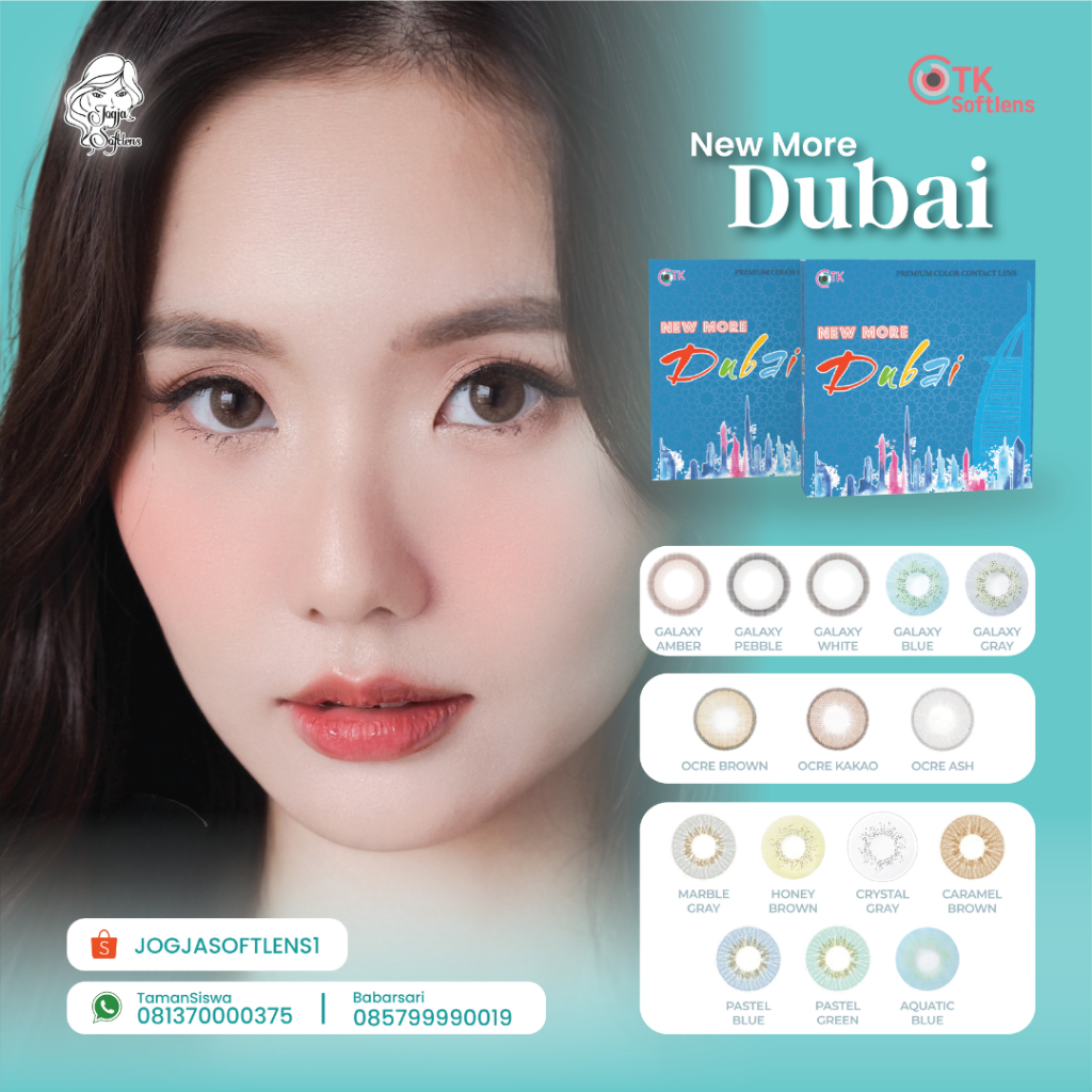 JOGJA SOFTLENS- CTK New More Dubai Softlens Warna Bold dan Elegan - Soft Lens CTK Original dengan Ta