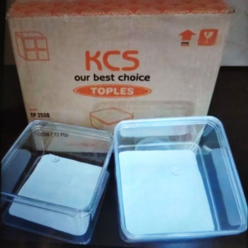 toples kue kering kcs kotak / persegi / square 250gram. 1dus isi 12pcs