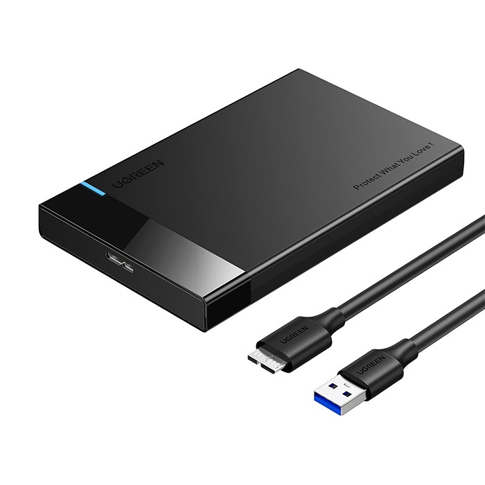 UGREEN HDD ENCLOSURE 2.5 INCH MICRO B TO USB US221 BLACK 30848