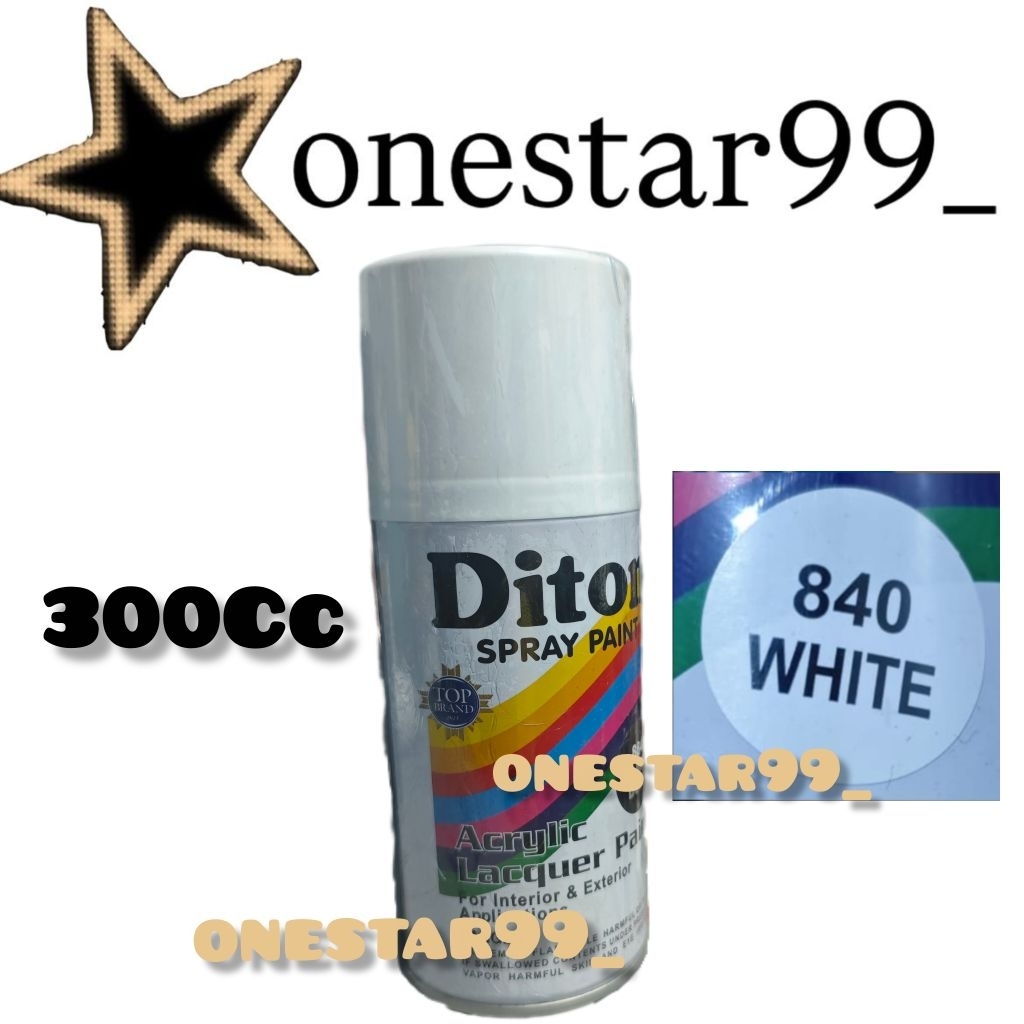 Pilok Pilox Pylox Cat Diton White 840 Putih Glossy Mengkilap Spray Paint 300cc