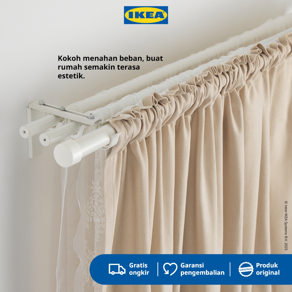 IKEA HUGAD Batang Tirai Gorden/Jendela Adjustable 120-210cm