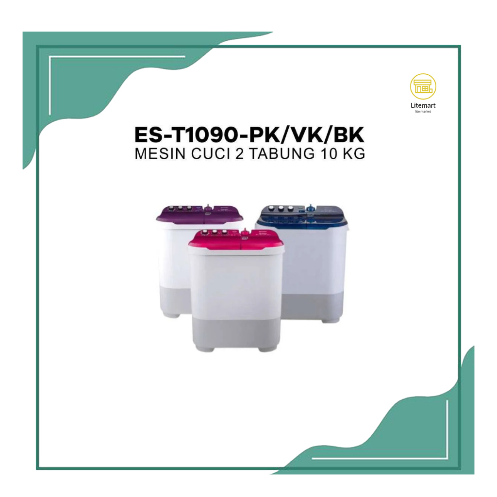 SHARP MESIN CUCI 2 TABUNG 10KG T-1090