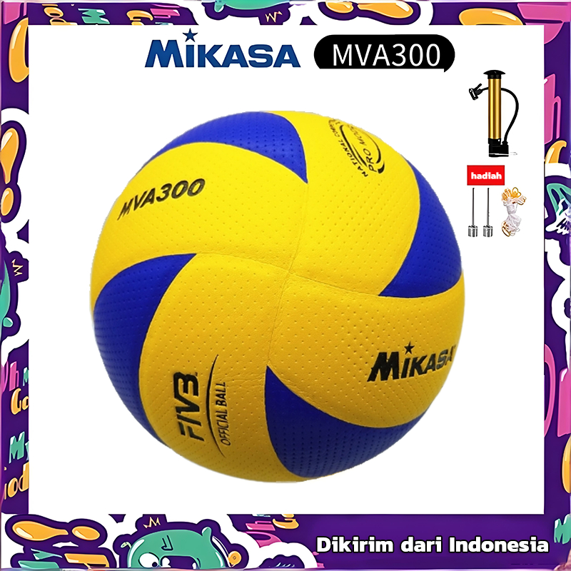 Siap dikirim dari Thailand Asli Bola Voli Mikasa MVA300 Original Resmi FIVB, Kulit PU