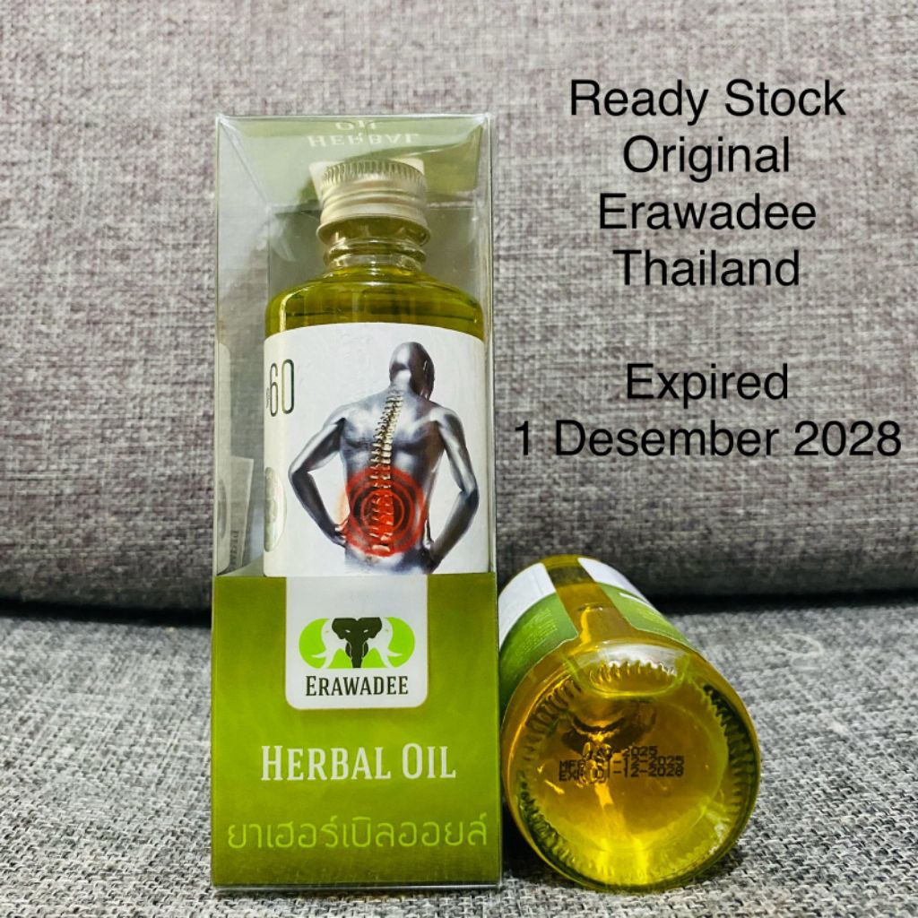 Erawadee 60 Herbal Oil Original Erawadee Thailand / Erawadee No. 60 85 ml Herbal Spray Semprotan Med