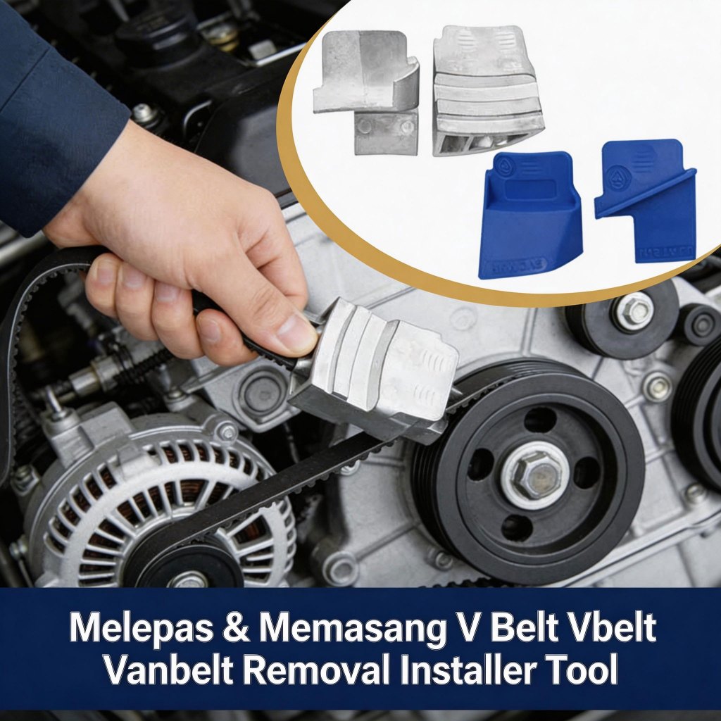 IOORUD COD V Belt Installation Tool Car Belt Tool Alat Melepas Sabuk Bahan Stainless Steel 2pcs Fanb
