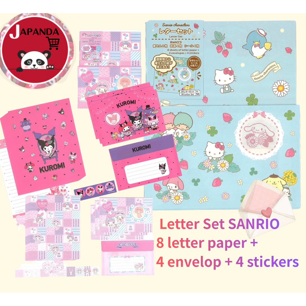 SANRIO LETTER SET / kuromi hello kitty/ letter&envelop&sticker