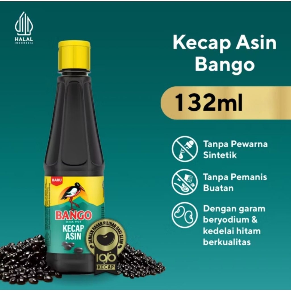 [BARU]RAHASIA MASAKAN GURIH! Kecap Asin Bango 132ml Kedelai Hitam Pilihan-Kecap Asin Bango 132ml - R