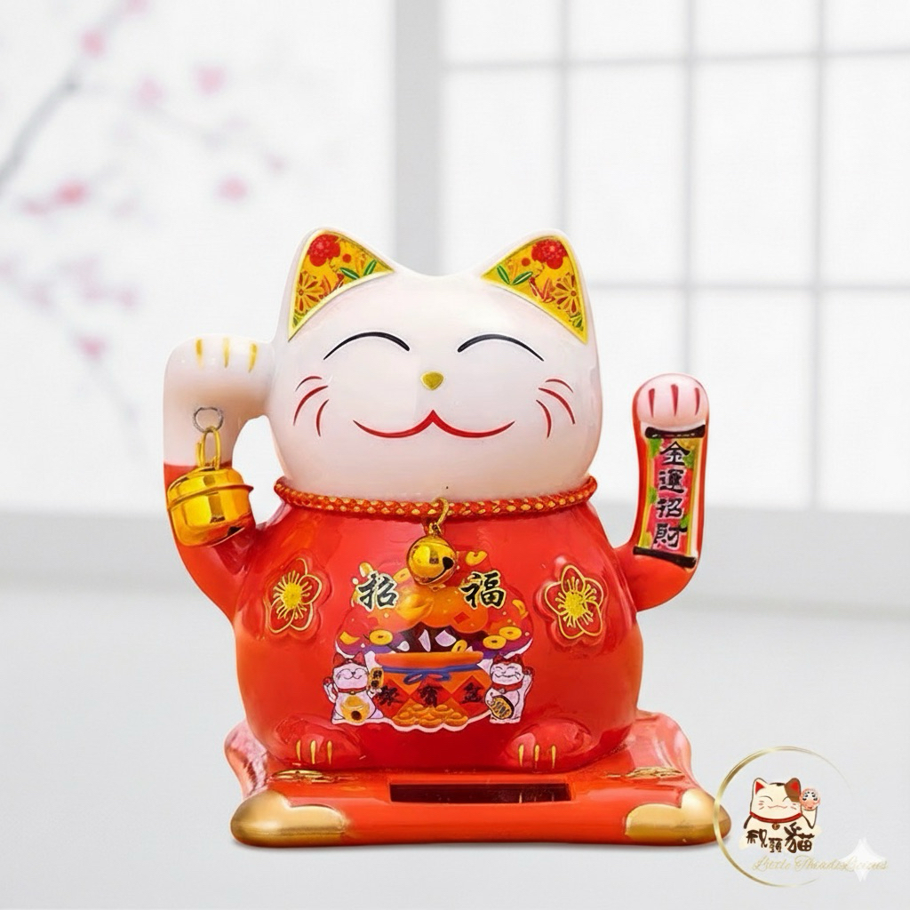 PATUNG KUCING HOKI MANEKI NEKO GERAK TANGAN WARNA WARNI KUCING PEMBAWA KEBERUNTUNGAN | PAJANGAN MOBI