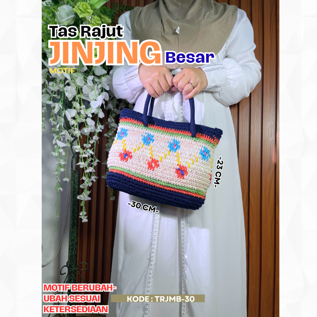 Tas Rajut Wanita - Tas Jinjing Motif Besar