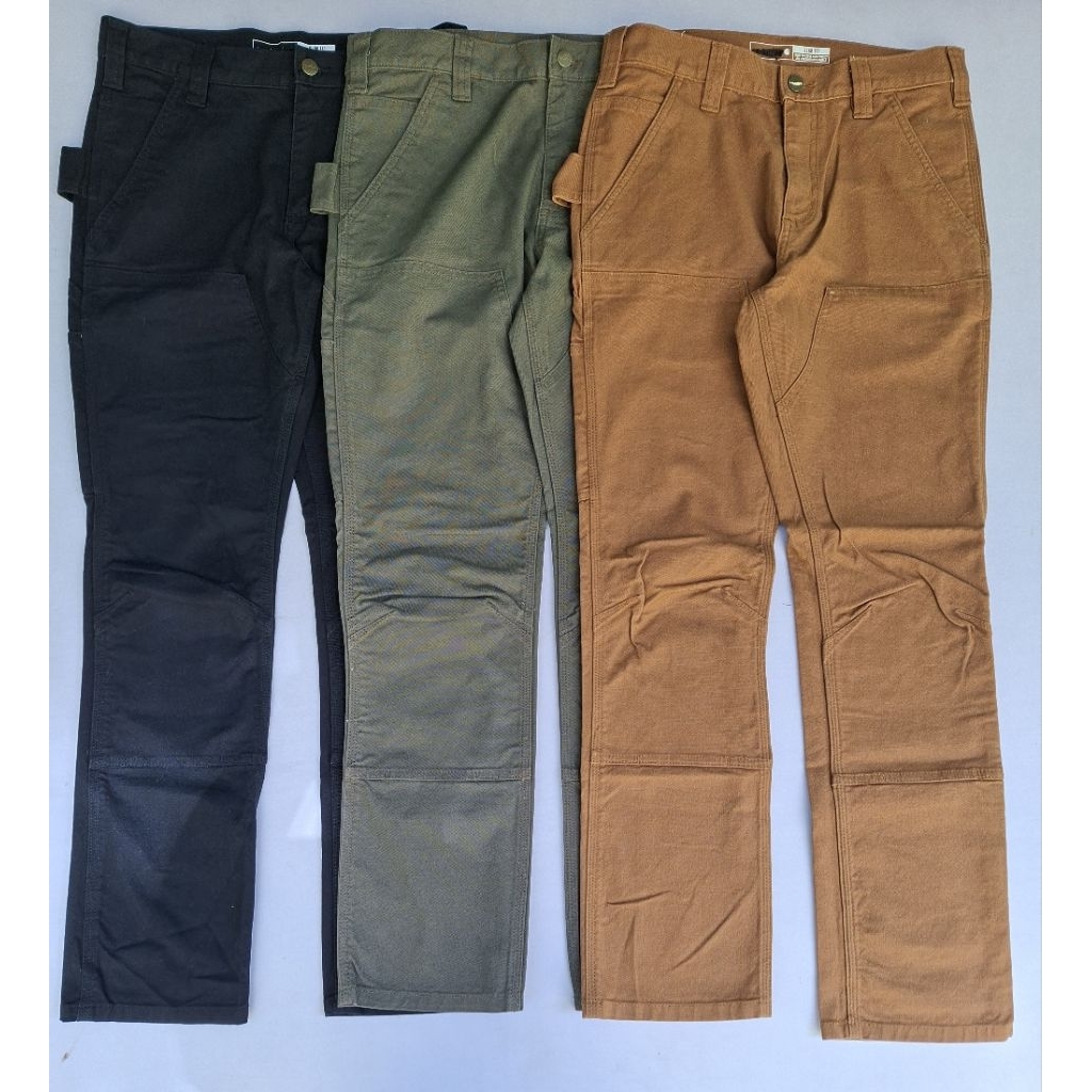 Carhartt Pria Catpenter Carhartt Slim Fit Double Knee Bahan Kanvas