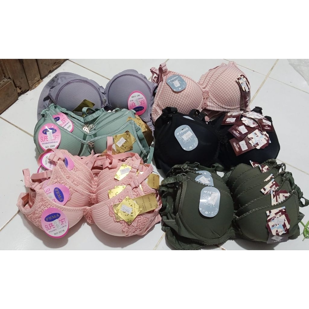 Fema bra bh tanpa kawat import