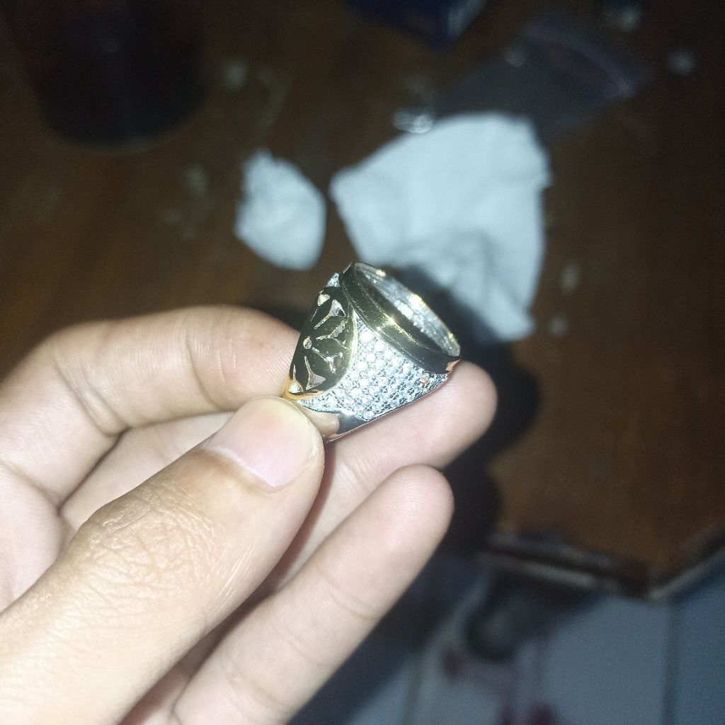 EMBAN BATU AKIK CINCIN KUNINGAN SARI SUPER RING BATU AKIK IKETAN KUNSAR
