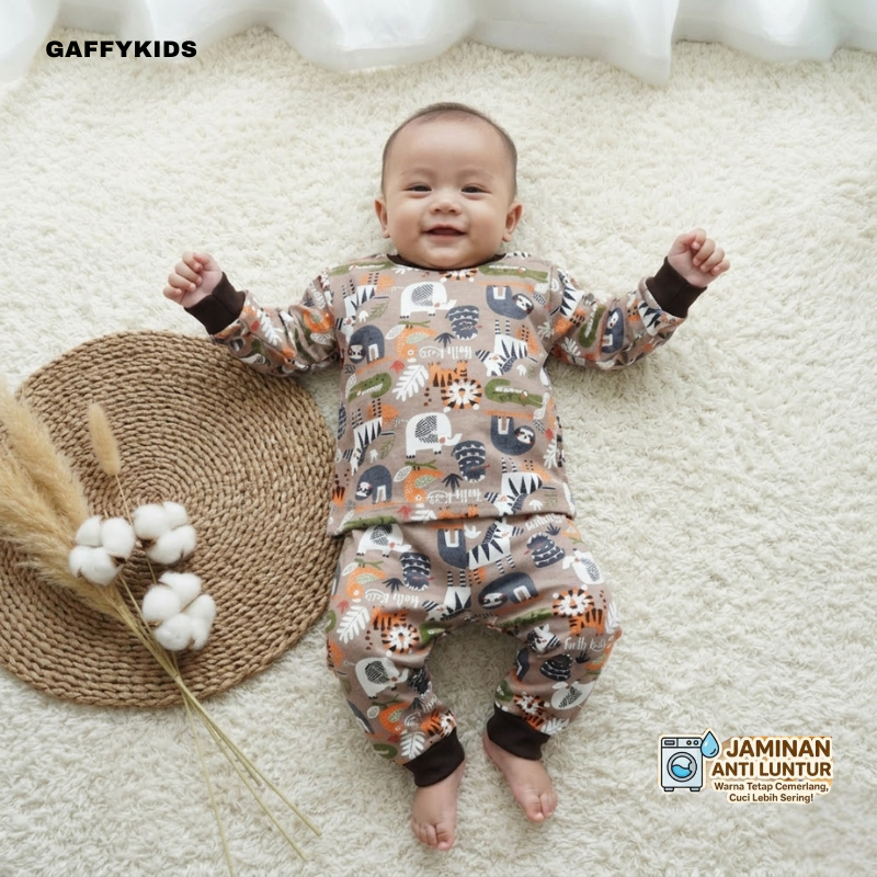 1stel baju tidur bayi premium gaffykids umur 4 sampai 18 bulan