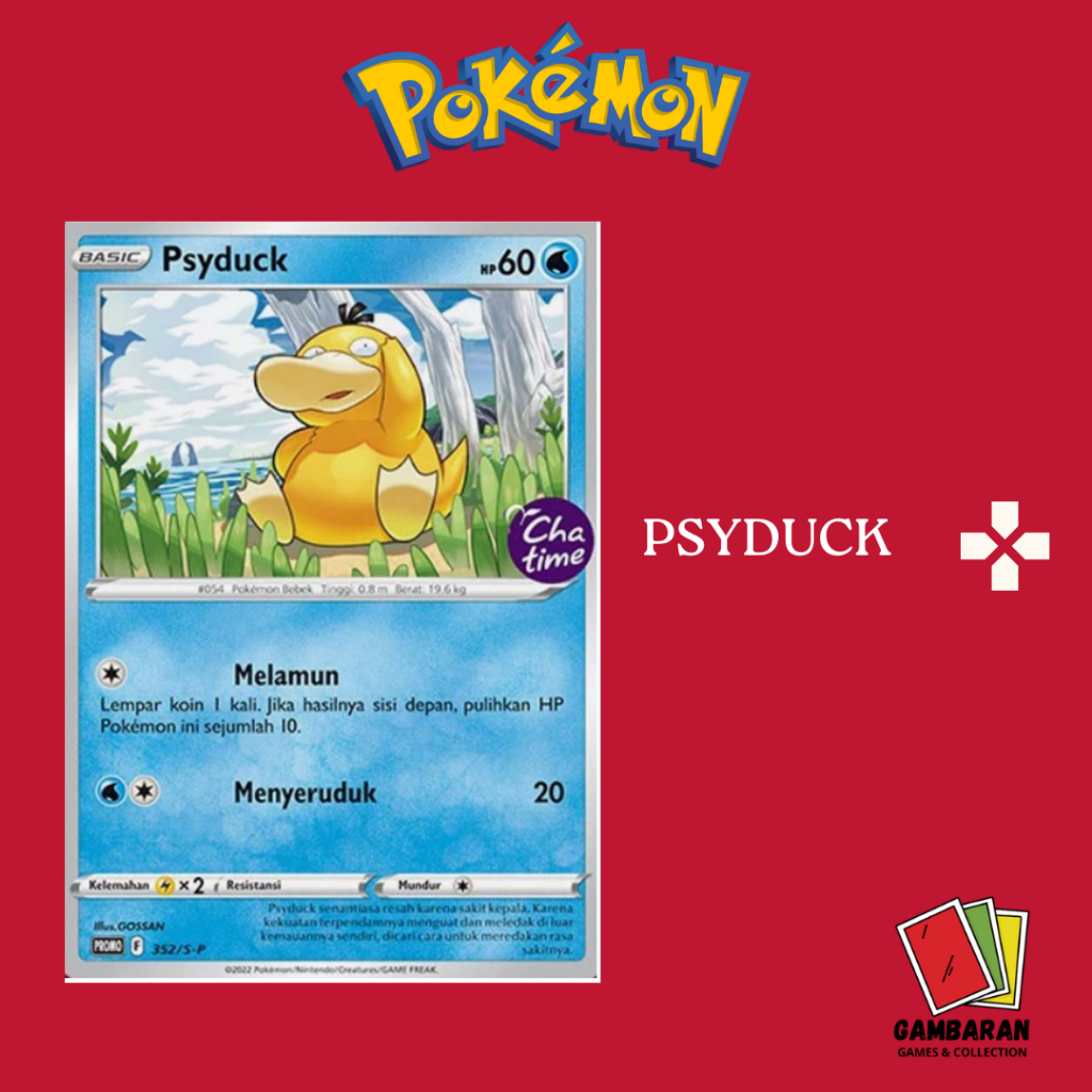 Psyduck Promo Chatime 352/S-P Kartu Pokemon Indonesia TCG
