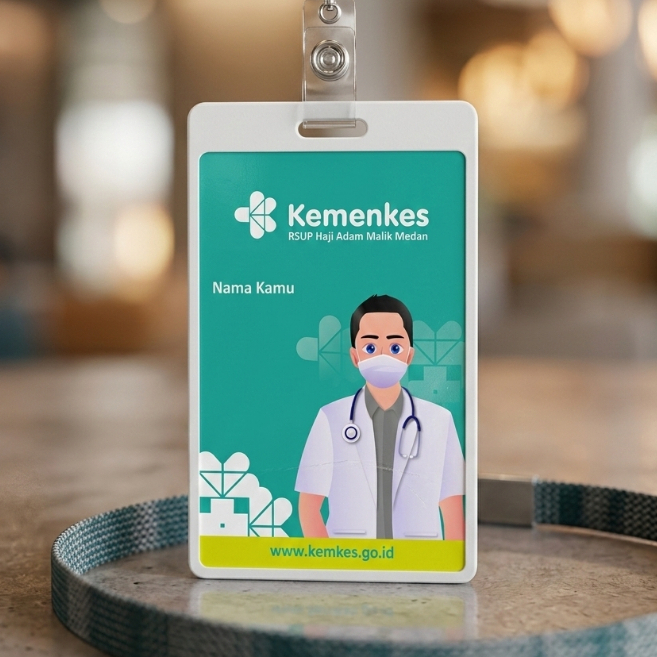 Custom ID Card Kemenkes 2024 Gantungan Yoyo dengan Logo Resmi, Desain Yoyo Praktis