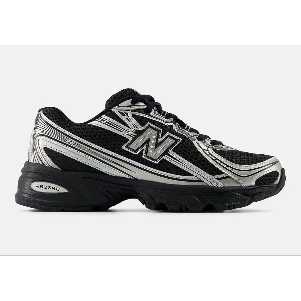 Sepatu NB 740 Silver Black