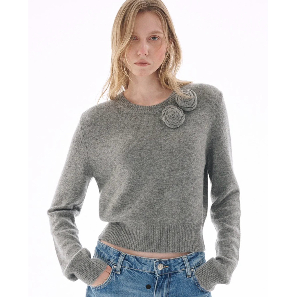 BNWT MARDI MERCREDI - Cashmere crewneck rose grey