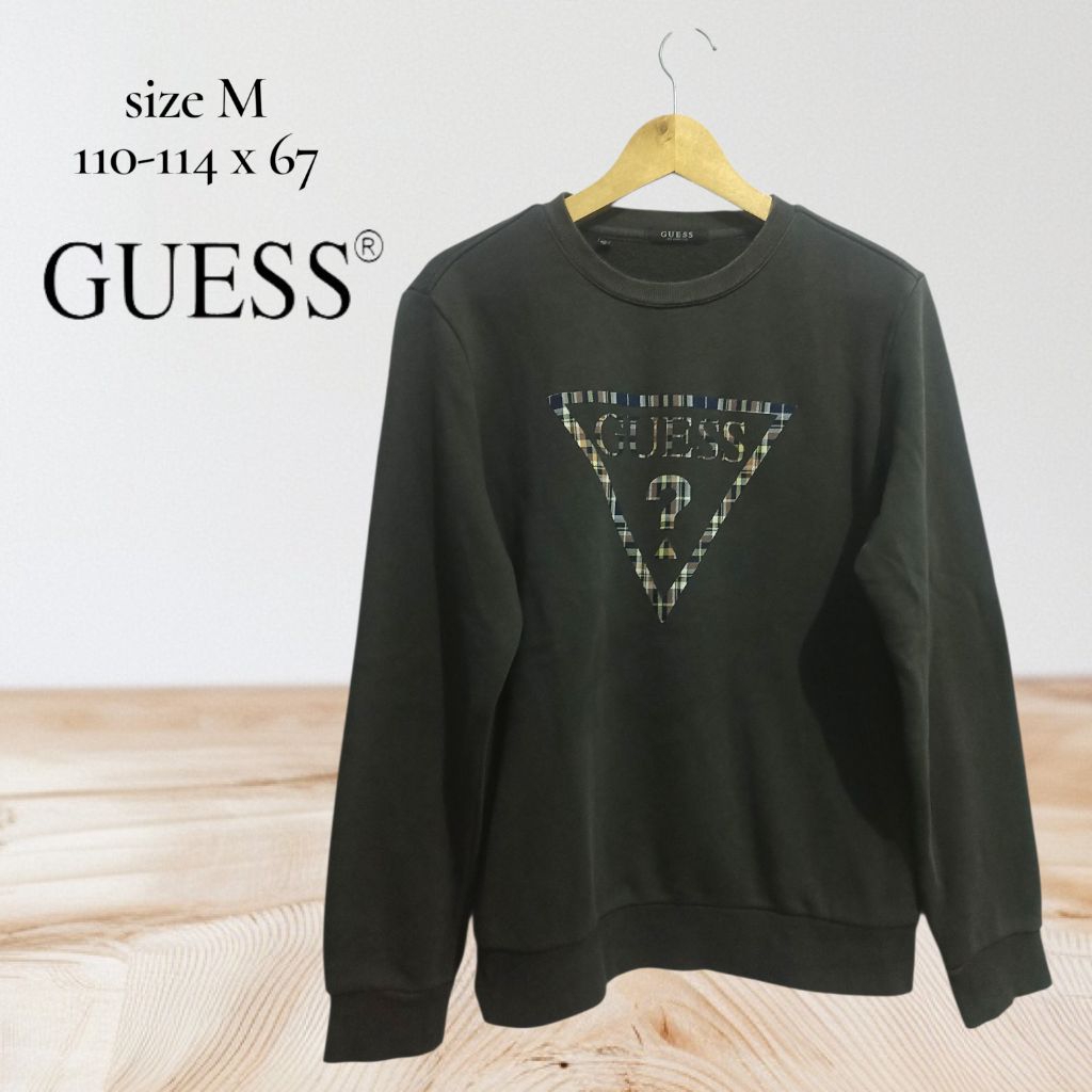 crewneck sweatshirt gues abu tua & cream sz M