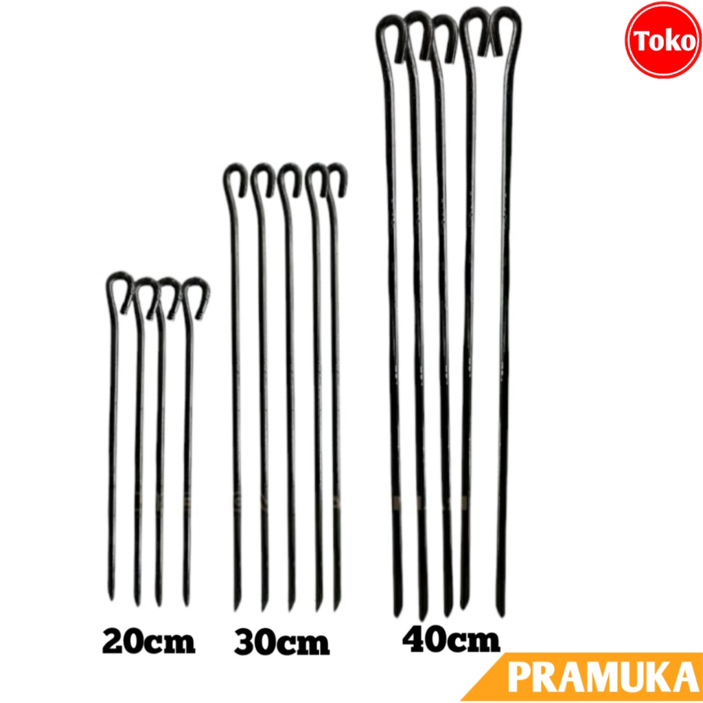 Pasak Tenda Besi / Pasak Tenda Camping Besi / Patok Tenda Pramuka 20cm 30cm 40cm