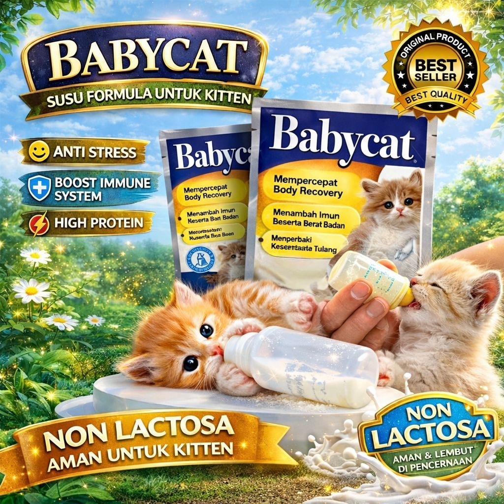 BABY CAT - Susu Kucing Susu Kitten Susu Bayi Kucing Susu Penggemuk Kucing Susu Pengganti ASI Kucing