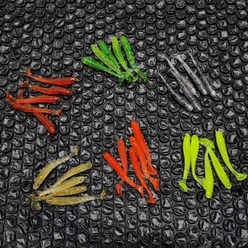 Softlure Cacing Paddle Tail 5cm Umpan Pancing Casting Soft Lure