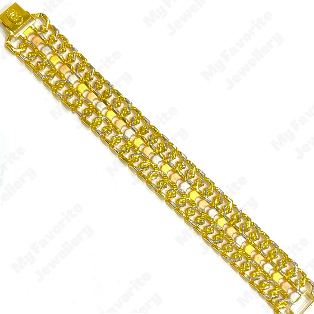 Gelang Nectar Warna Warni Merk UBS Emas Asli Kadar 700 16K