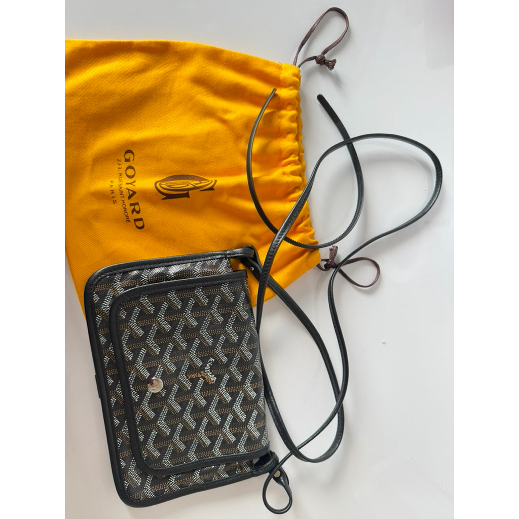preloved goyard plumet flat bag balck tas sling crossbody hitam mini