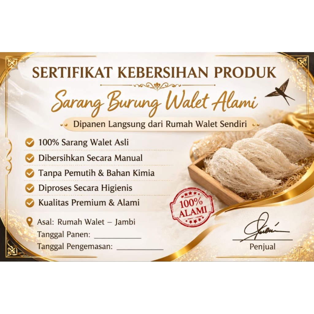 WALET dijual per 100 gr / WALET BERSIH / YENWO / PROCESSED BIRD NEST / SARANG WALET BERSIH
