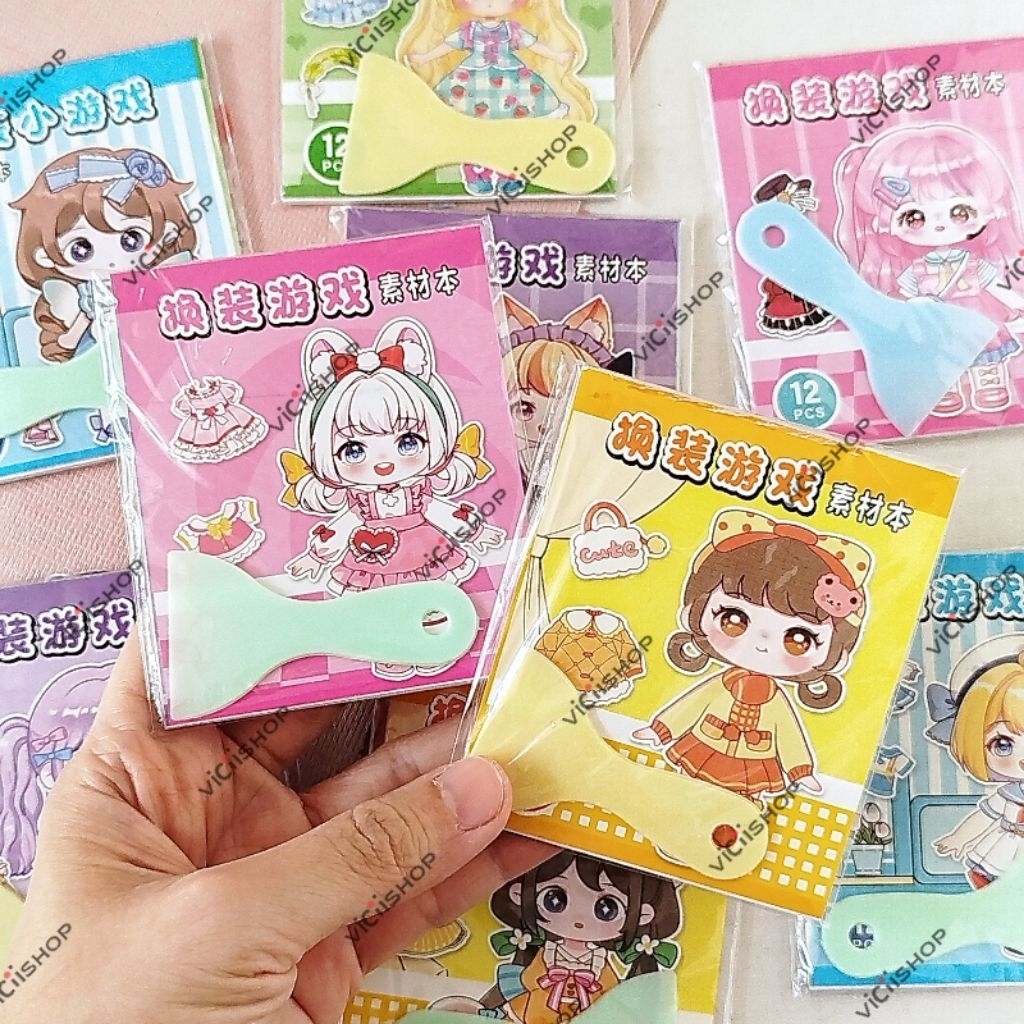 Mainan Buku Stiker Tempel Baju Girl | Mainan Stiker Mendandani | Mainan Anak Perempuan