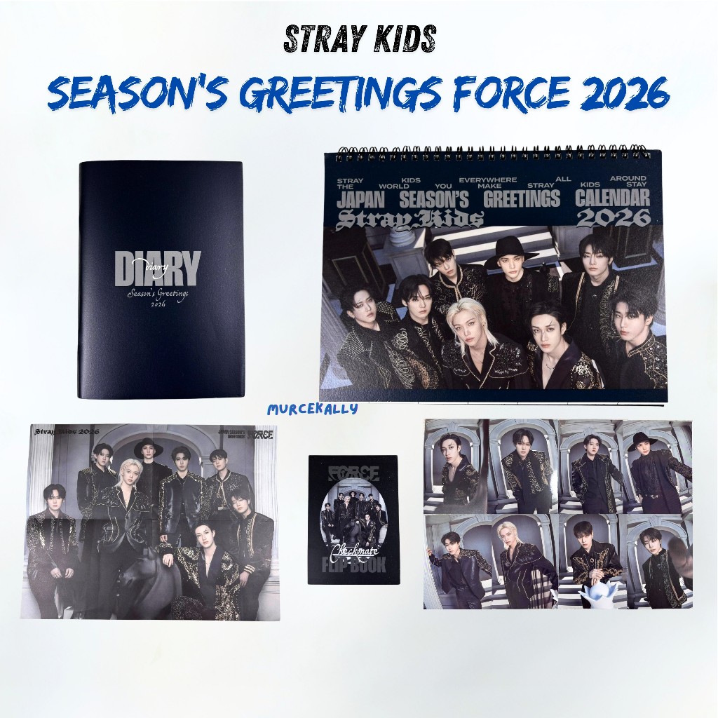 [READY STOCK] Stray Kids Seasons Greetings Force 2026 Diary Calendar Flipbook Poster Photobook - Off