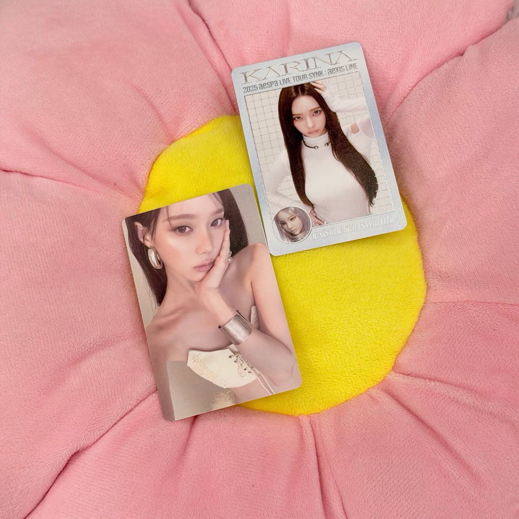 official aespa synk aexis line karina winter trading card tc photocard pc