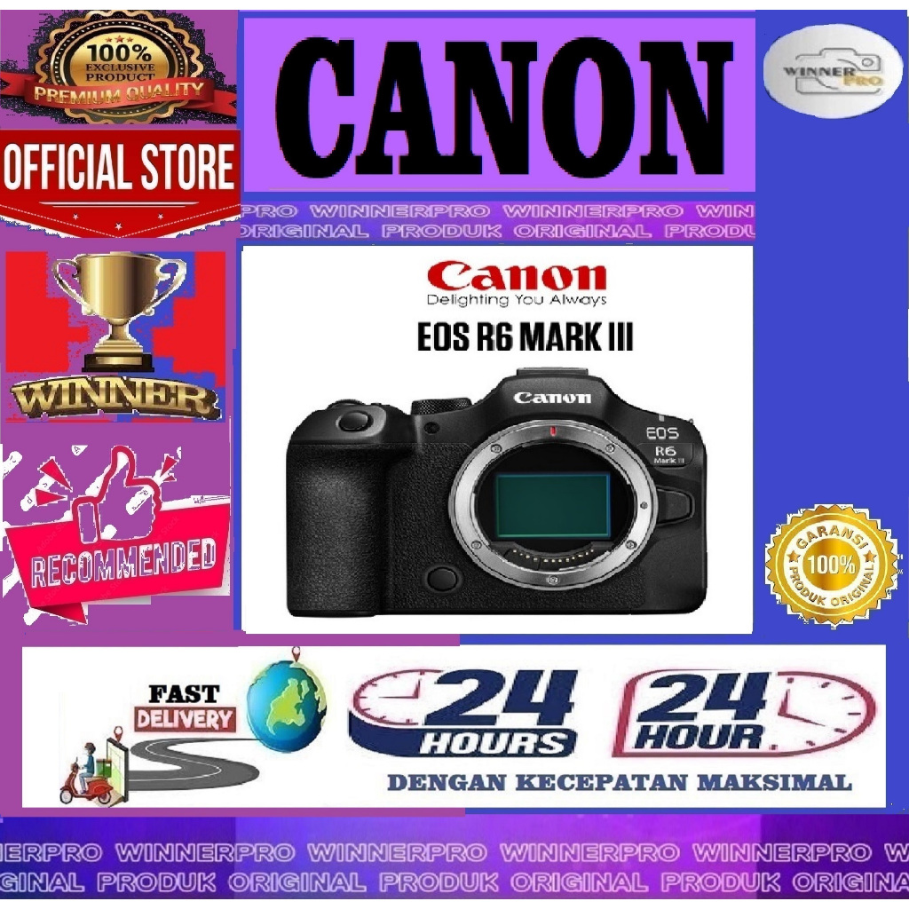 Canon EOS R6 Mark III Body Only Canon R6 Mark III Body Canon EOS R6III R 6 Mark 3 Body Only Garansi 