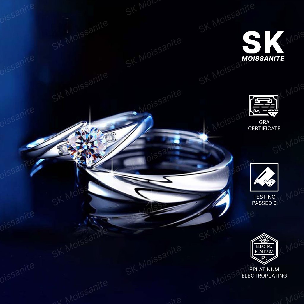 SK Jewellery - Garansi 2 Tahun -  Cincin  Pasangan Nikah  Korea Perhiasan Aksesoris  import