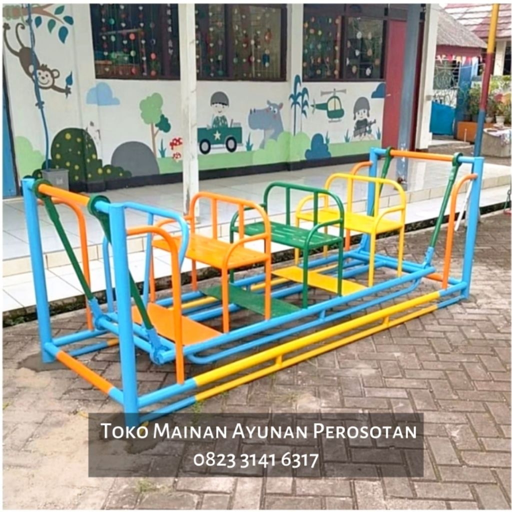 Ayunan Maju Mundur - Ayunan Kereta - Ayunan Jungkat Jungkit - Mainan Ayunan - Mainan Anak Tk Paud - 