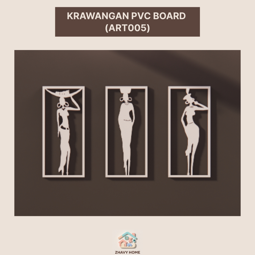 Krawangan PVC Board Motif (ART005) | Ornamen Dinding PVC Foam Board Minimalis