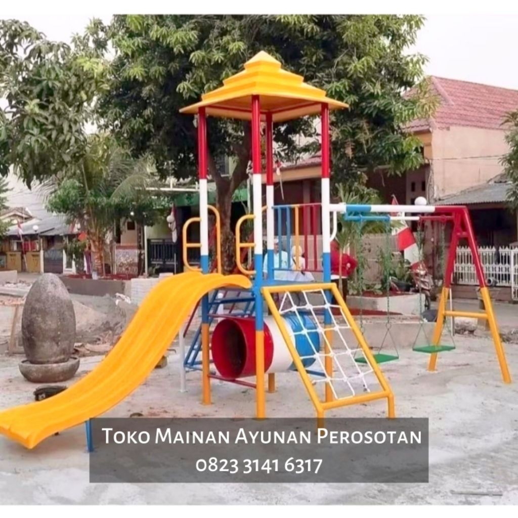 Mainan Ayunan Set Perosotan - Mainan Ayunan Set Prosotan - Playground Ayunan - Mainan Anak Tk Paud -