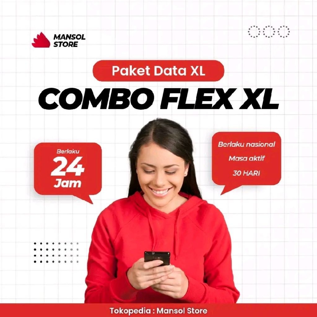 Voucher paket data xl xtra combo flex XL / kuota internet xl