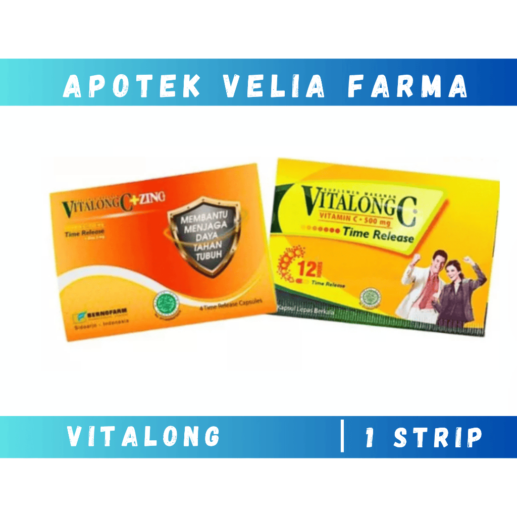 Vitalong C Strip Dan Vitalong C+Zinc Strip / Multivitamin / Peningkat Daya Tahan Tubuh / Vitamin Zin