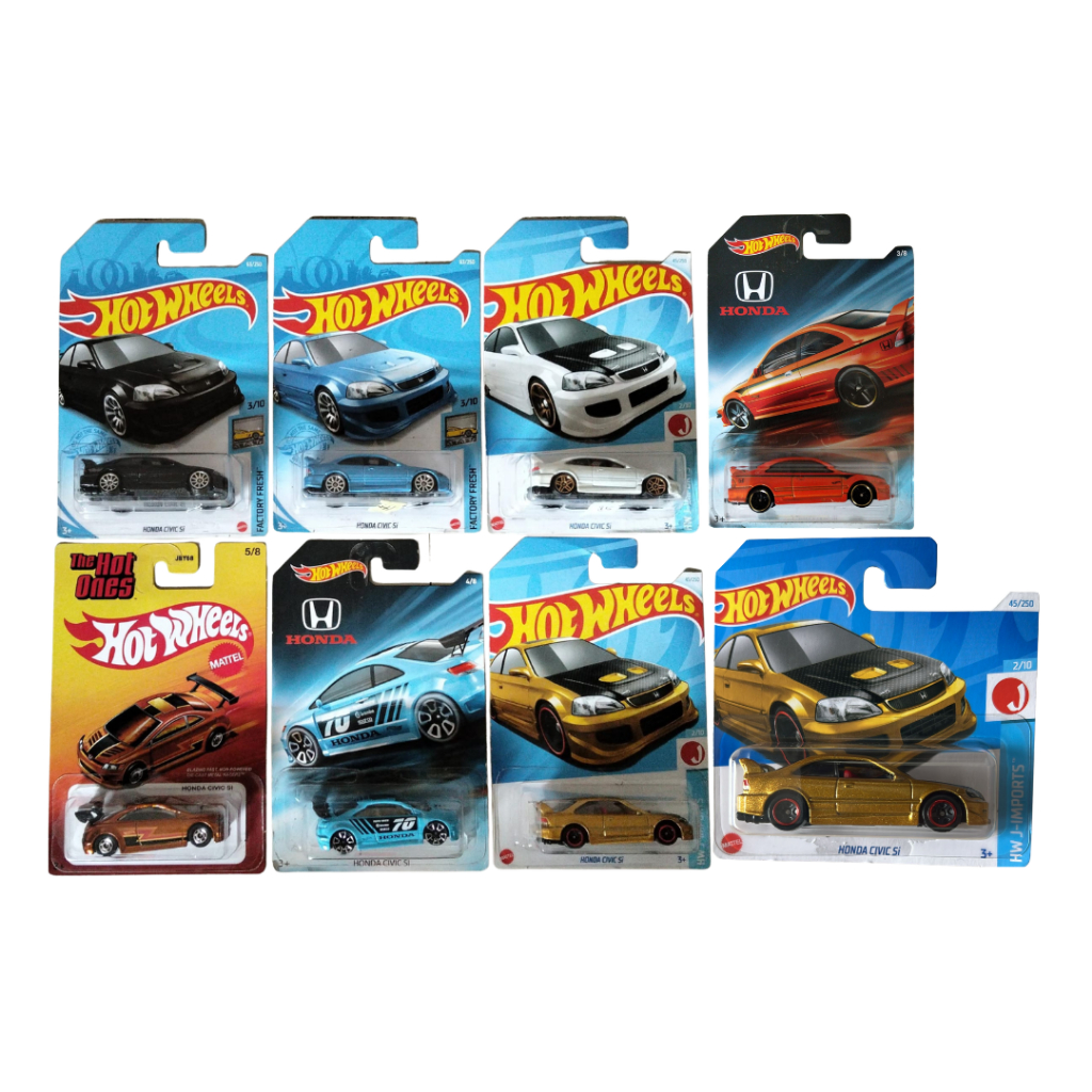 Hotwheels Reguler Honda Civic SI Ferio Black, Blue, White, Gold, Hot Ones, Orange SNI ORIGINAL MATTE