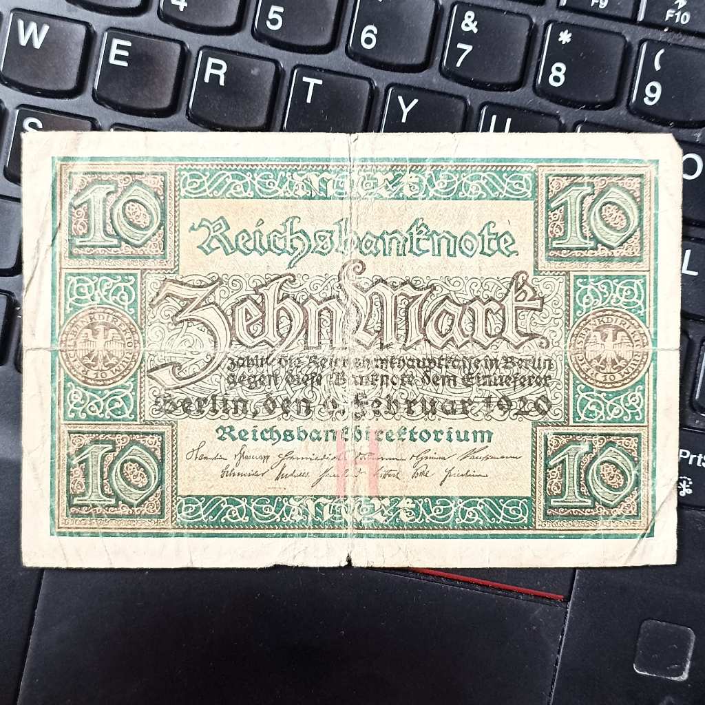 Uang Kuno Kertas Jerman 10 mark
