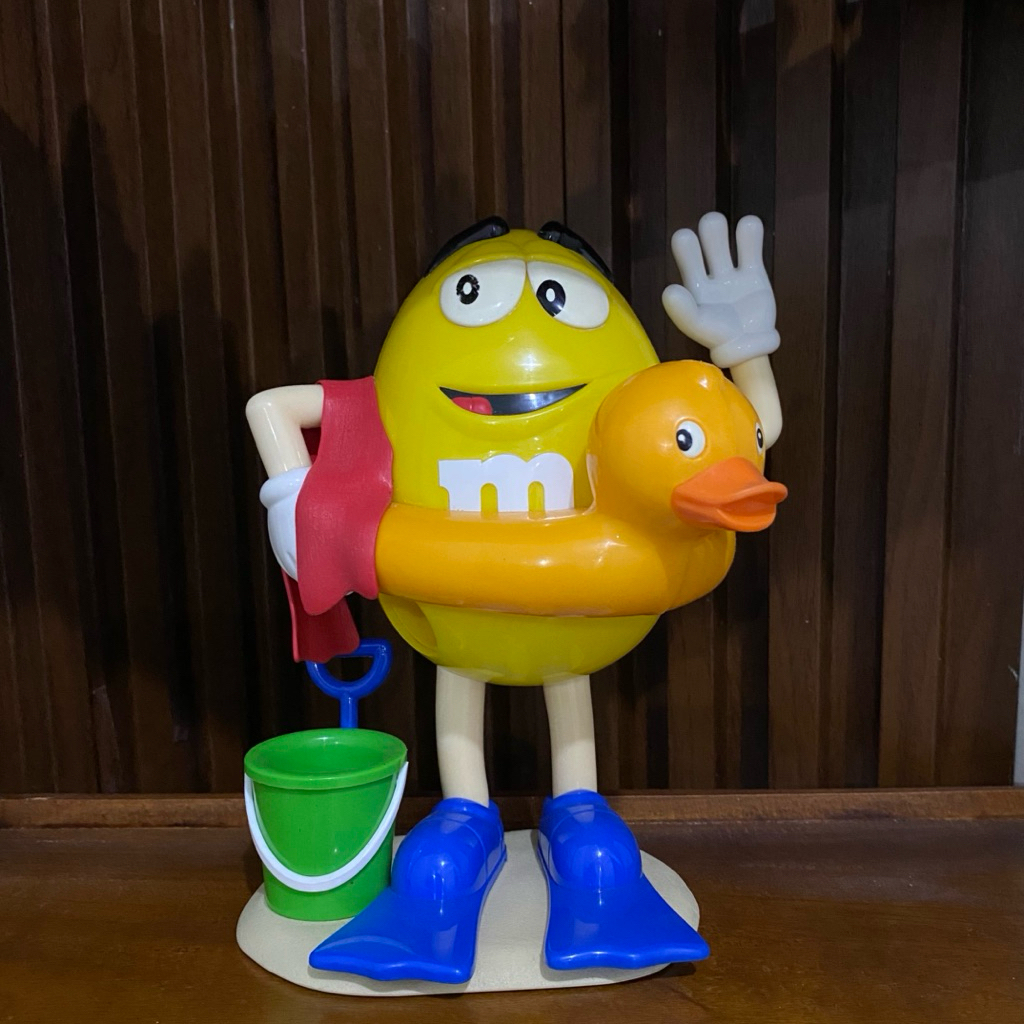 Figure figur M&M’s mnm candy Dispenser Bebek Kuning Vintage