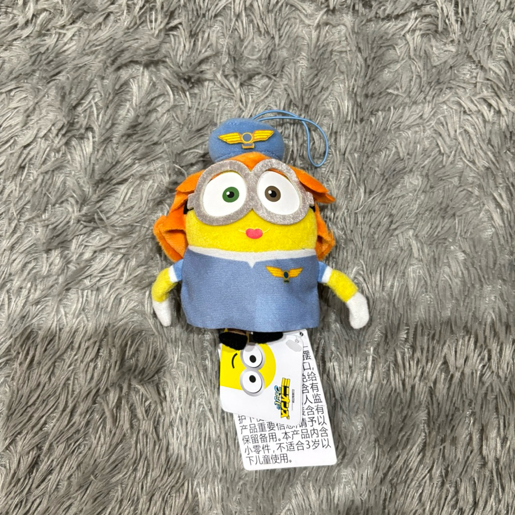 Boneka Minions Pramugari Bob Original Sega New Tag Unik Illuminations Universal Studio