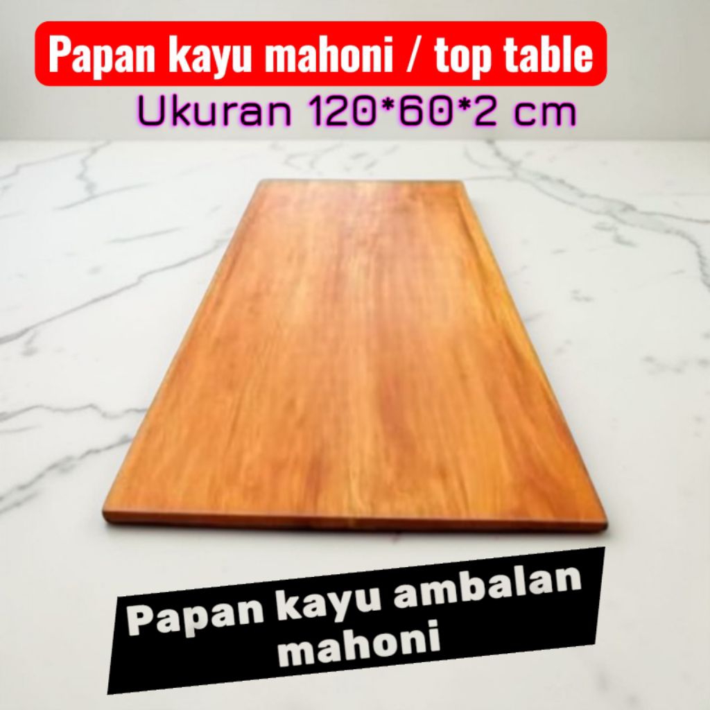 Papan kayu 120 x 60 x 2 cm kayu mahoni papan daun meja persegi panjang kayu mahoni Kayu Papan kayu W