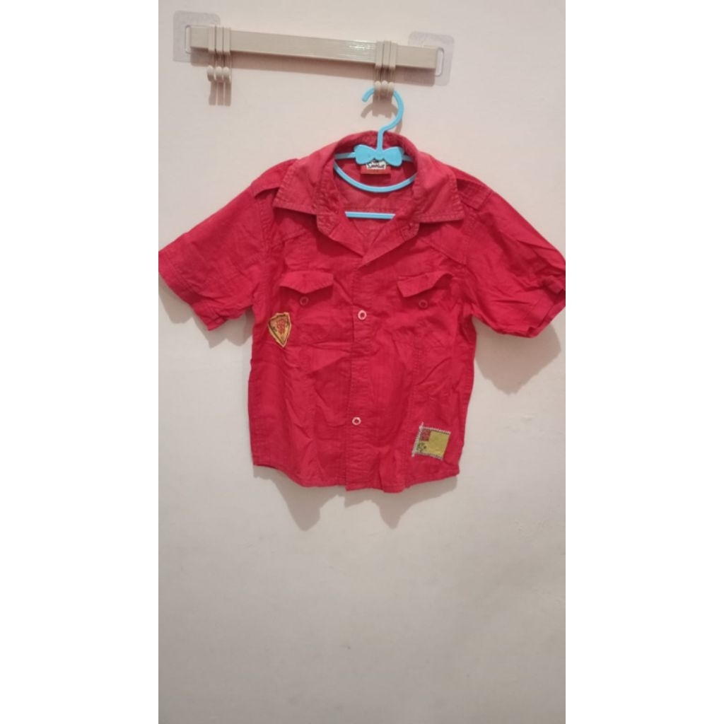 KEMEJA ANAK LAKI LAKI MERAH