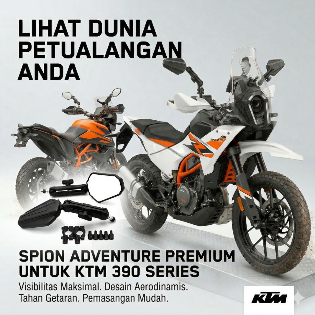 spion motor adventure tangkai aluminium ktm 390 250 adventure ktm duke 200 250 390 trail e-mark e24 